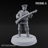 Weird War Japanese Aiming Riflemen G Miniature for Dungeons and Dragons, Pathfinder or other TTRPGs