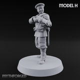 Weird War Japanese Aiming Riflemen H Miniature for Dungeons and Dragons, Pathfinder or other TTRPGs