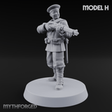 Weird War Japanese Aiming Riflemen H Miniature for Dungeons and Dragons, Pathfinder or other TTRPGs