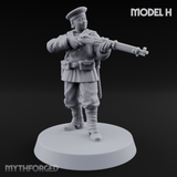 Weird War Japanese Aiming Riflemen Miniature for Dungeons and Dragons, Pathfinder or other TTRPGs