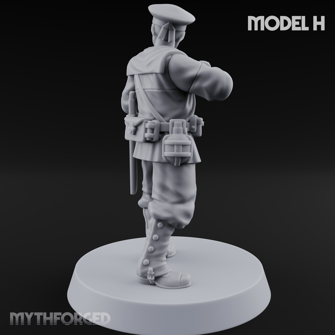 Weird War Japanese Aiming Riflemen H Miniature for Dungeons and Dragons, Pathfinder or other TTRPGs