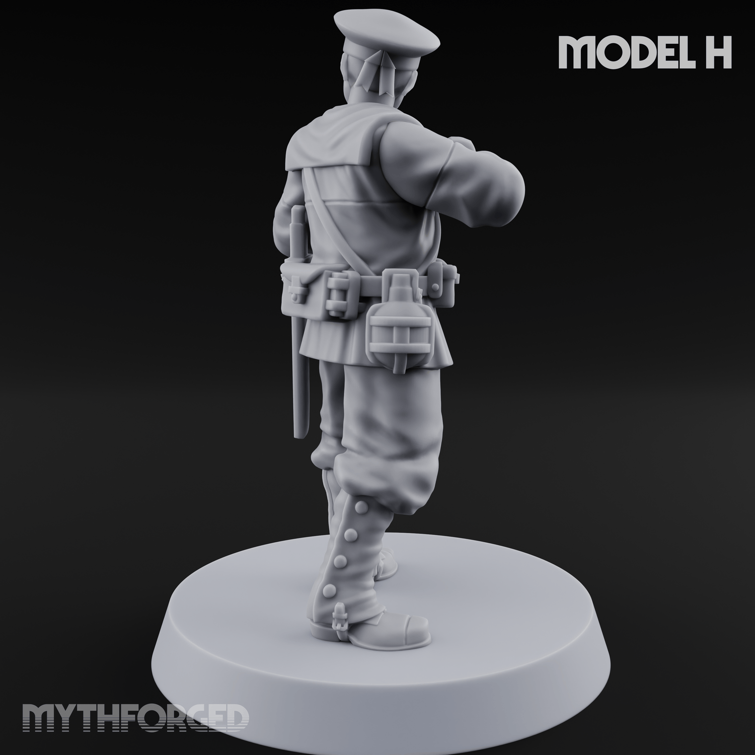 Weird War Japanese Aiming Riflemen H Miniature for Dungeons and Dragons, Pathfinder or other TTRPGs