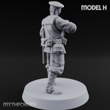 Weird War Japanese Aiming Riflemen H Miniature for Dungeons and Dragons, Pathfinder or other TTRPGs