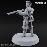 Weird War Japanese Aiming Riflemen H Miniature for Dungeons and Dragons, Pathfinder or other TTRPGs