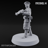 Weird War Japanese Aiming Riflemen H Miniature for Dungeons and Dragons, Pathfinder or other TTRPGs