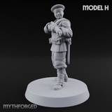 Weird War Japanese Aiming Riflemen H Miniature for Dungeons and Dragons, Pathfinder or other TTRPGs