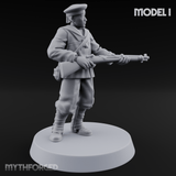 Weird War Japanese Aiming Riflemen I Miniature for Dungeons and Dragons, Pathfinder or other TTRPGs