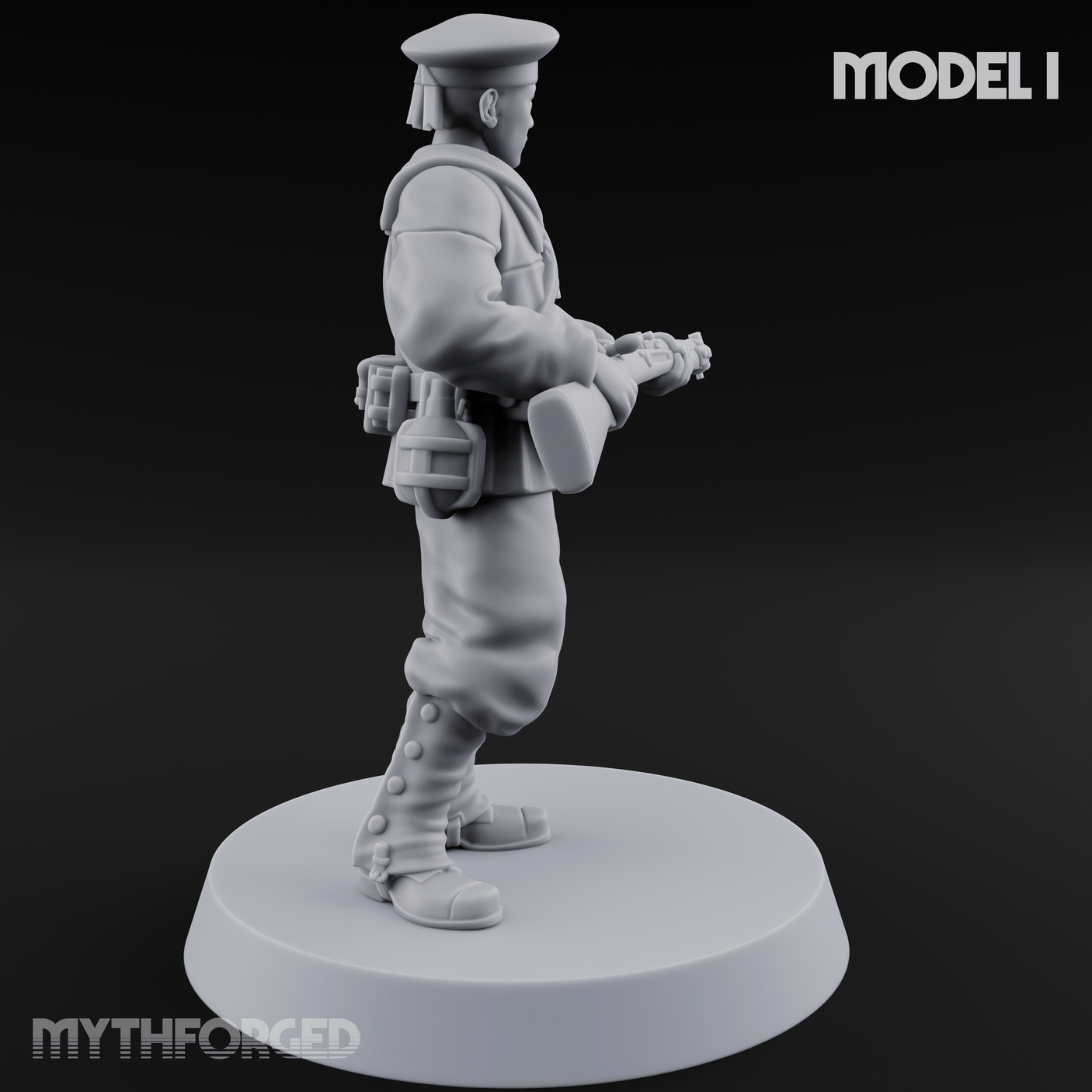 Weird War Japanese Aiming Riflemen I Miniature for Dungeons and Dragons, Pathfinder or other TTRPGs