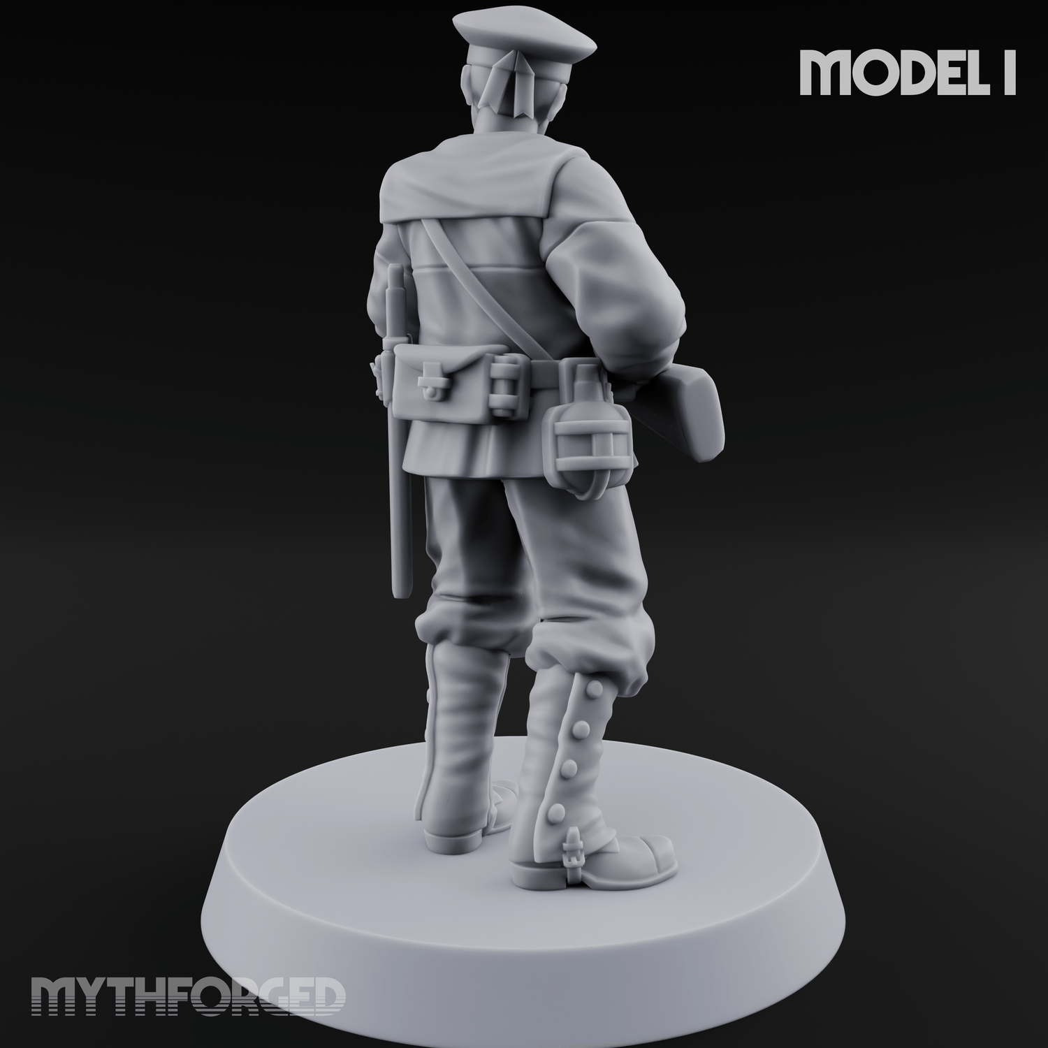 Weird War Japanese Aiming Riflemen I Miniature for Dungeons and Dragons, Pathfinder or other TTRPGs