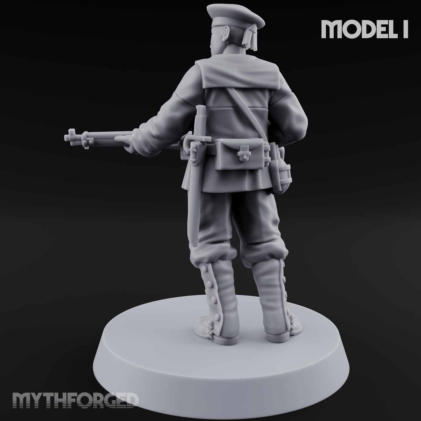 Weird War Japanese Aiming Riflemen I Miniature for Dungeons and Dragons, Pathfinder or other TTRPGs
