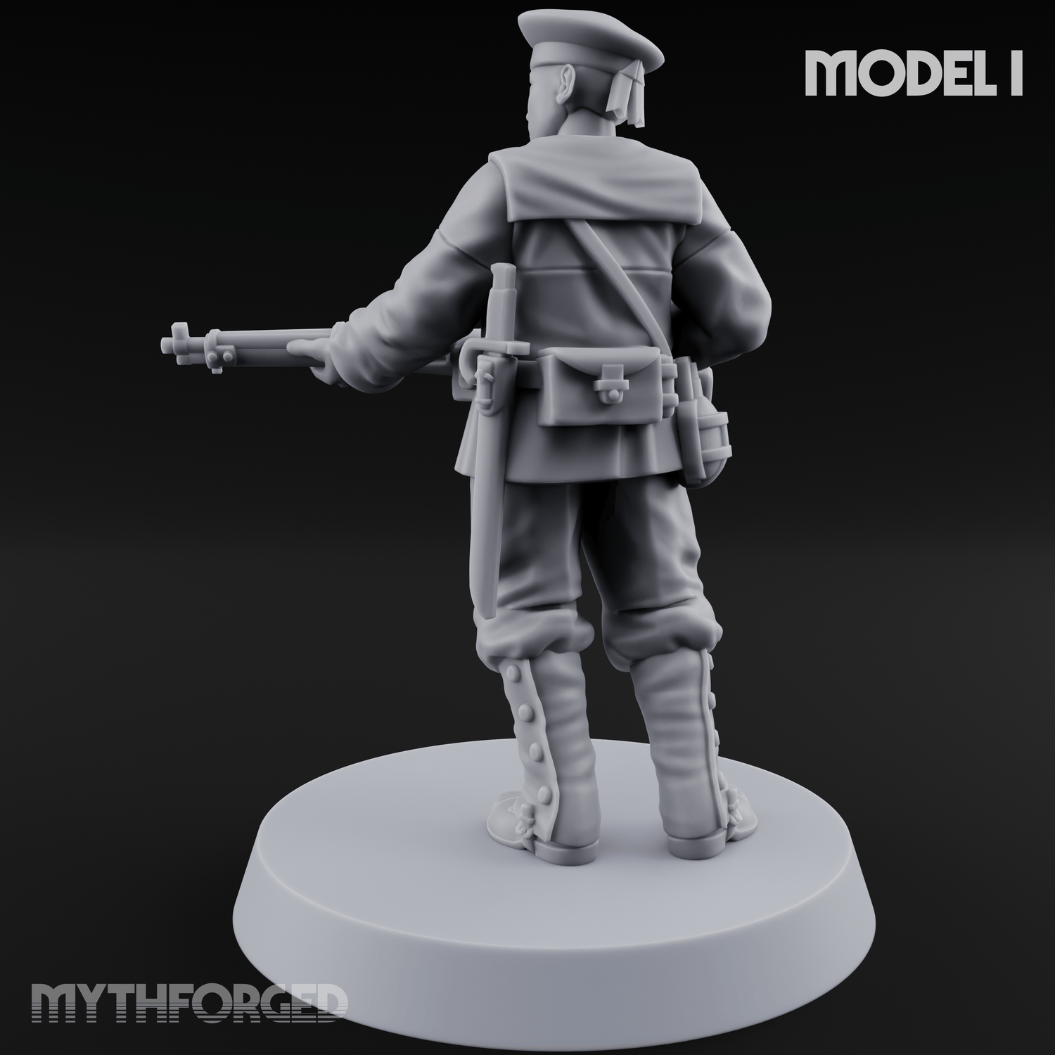 Weird War Japanese Aiming Riflemen I Miniature for Dungeons and Dragons, Pathfinder or other TTRPGs