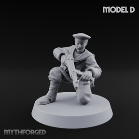 Weird War Japanese Scary SMG Gunners D Miniature for Dungeons and Dragons, Pathfinder or other TTRPGs