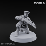 Weird War Japanese Scary SMG Gunners Miniature for Dungeons and Dragons, Pathfinder or other TTRPGs