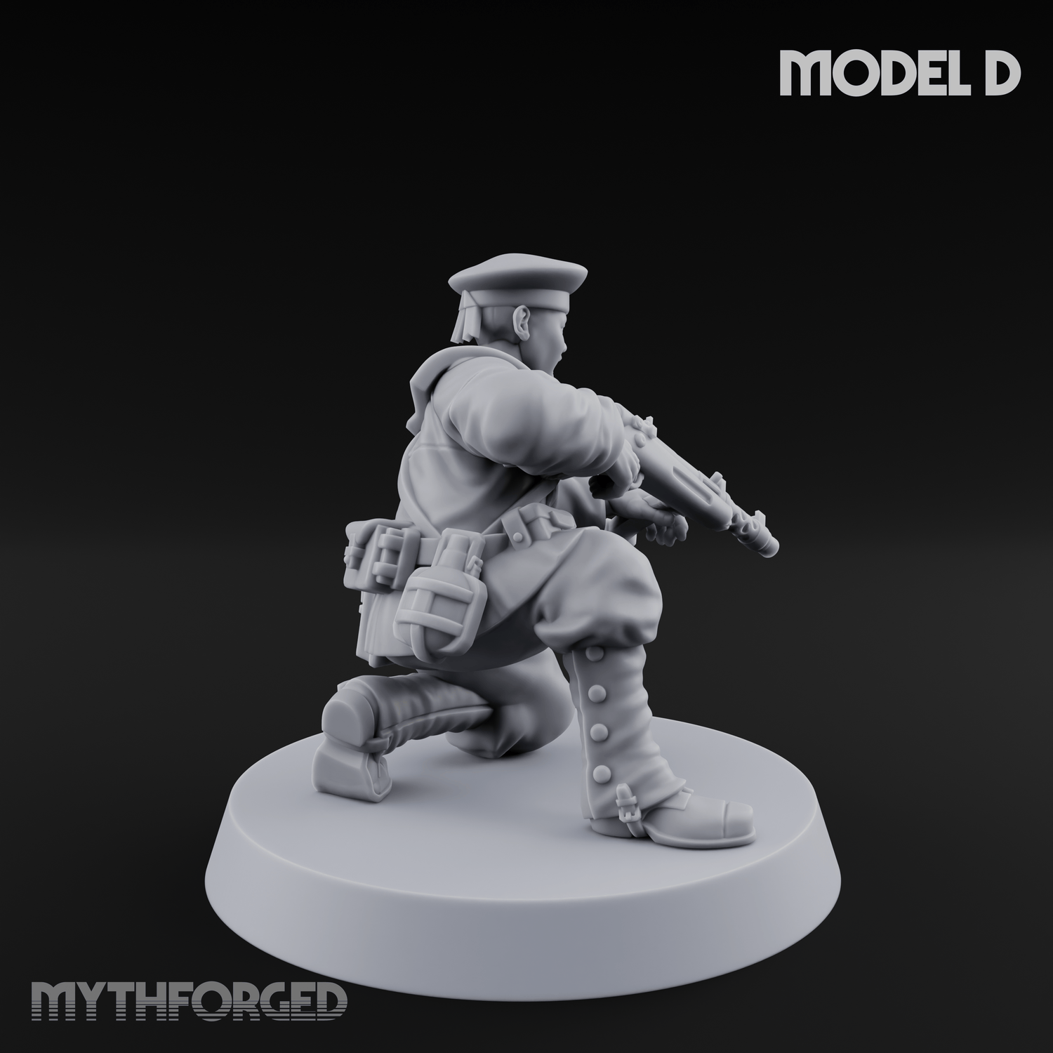 Weird War Japanese Scary SMG Gunners D Miniature for Dungeons and Dragons, Pathfinder or other TTRPGs