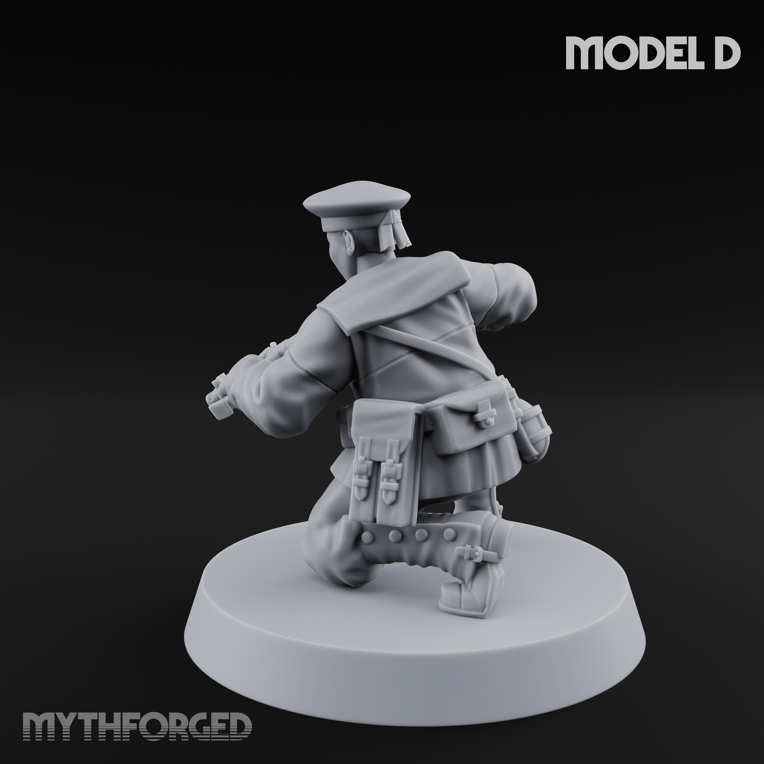 Weird War Japanese Scary SMG Gunners D Miniature for Dungeons and Dragons, Pathfinder or other TTRPGs