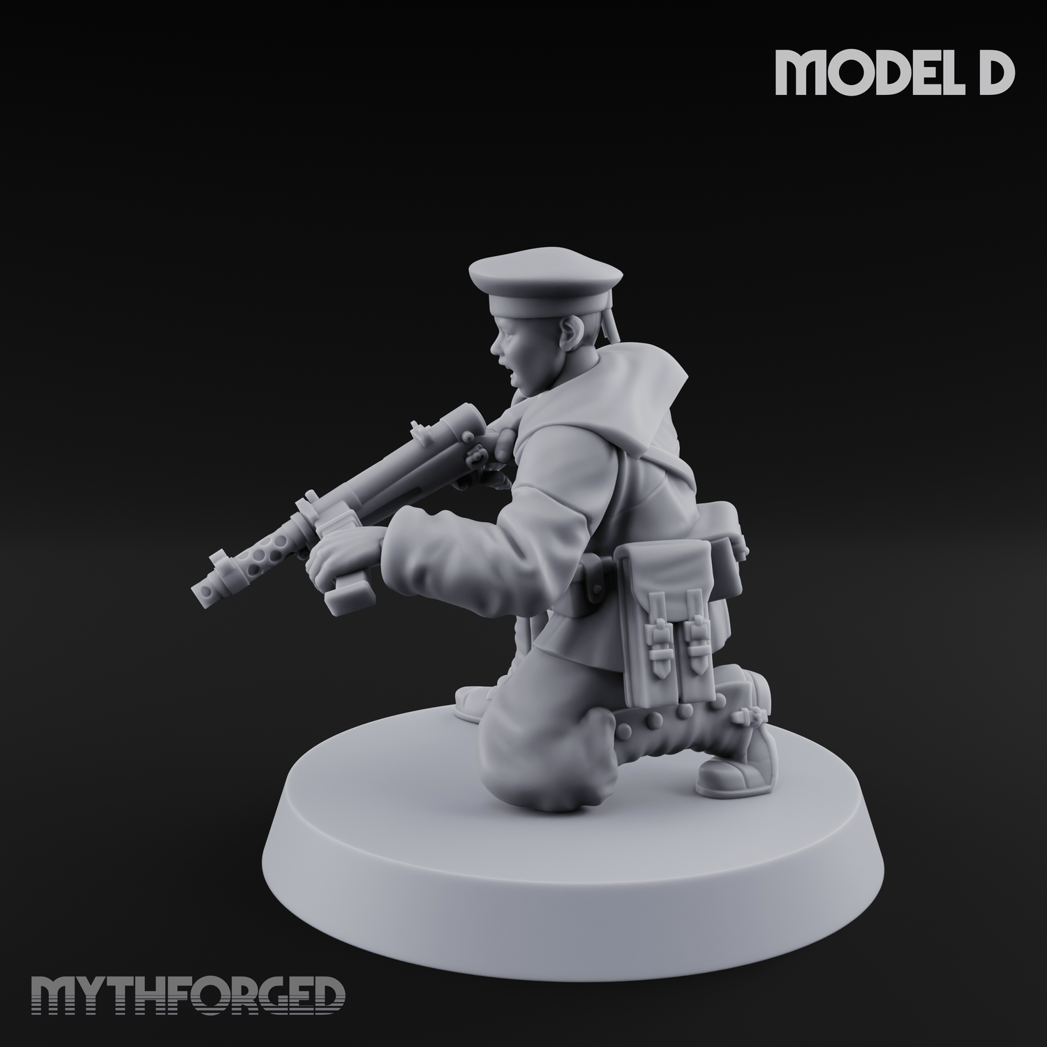 Weird War Japanese Scary SMG Gunners D Miniature for Dungeons and Dragons, Pathfinder or other TTRPGs