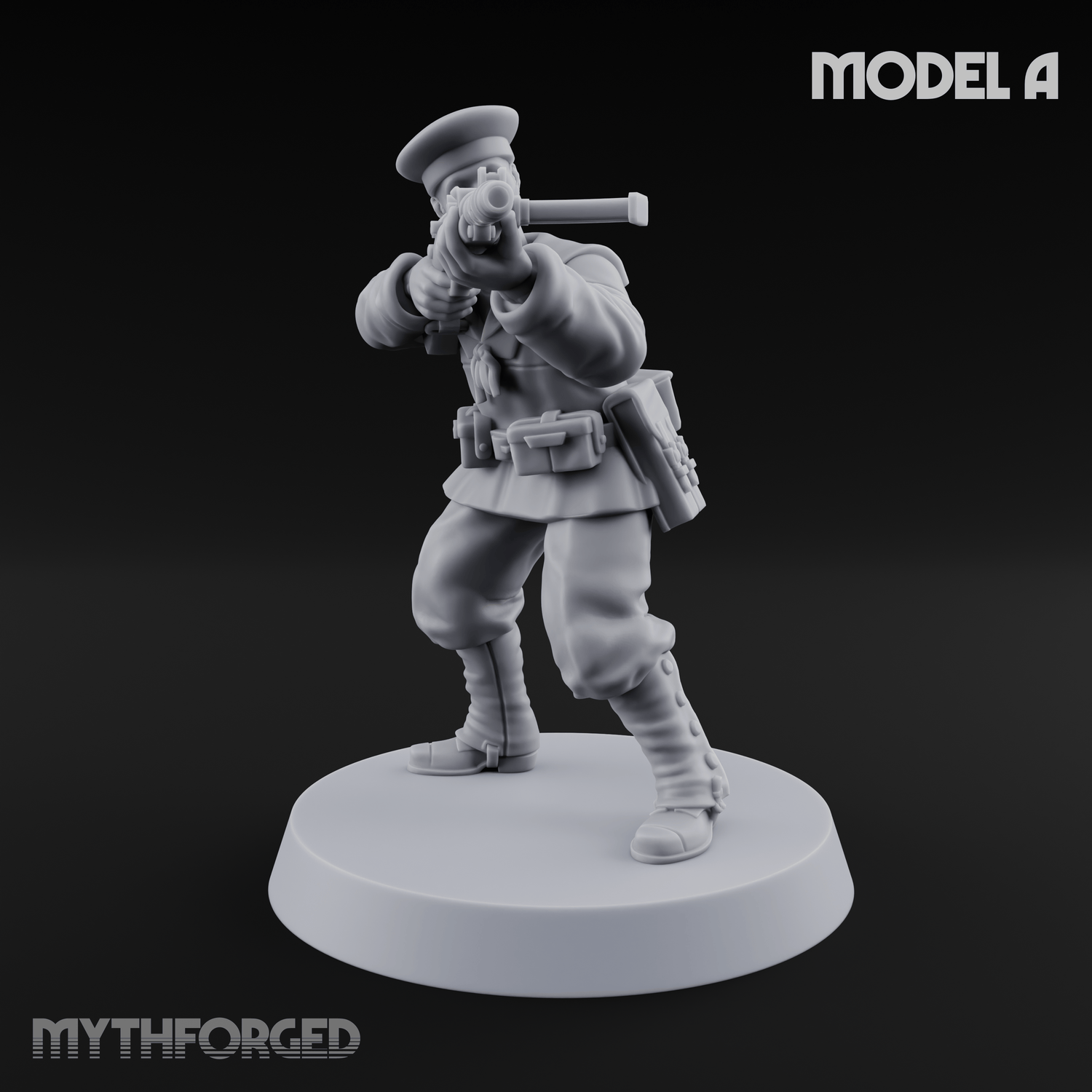 Weird War Japanese Scary SMG Gunners Miniature for Dungeons and Dragons, Pathfinder or other TTRPGs