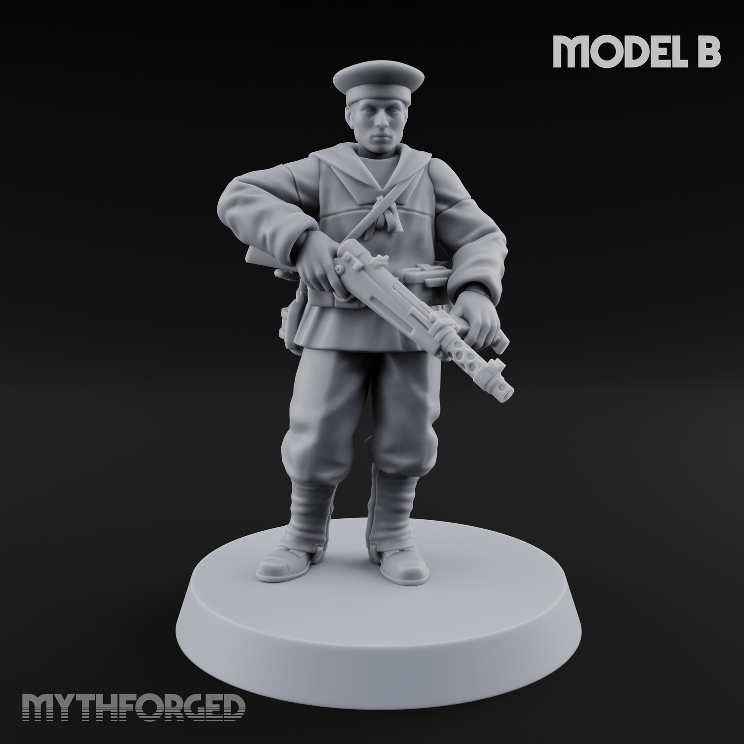Weird War Japanese Scary SMG Gunners Miniature for Dungeons and Dragons, Pathfinder or other TTRPGs