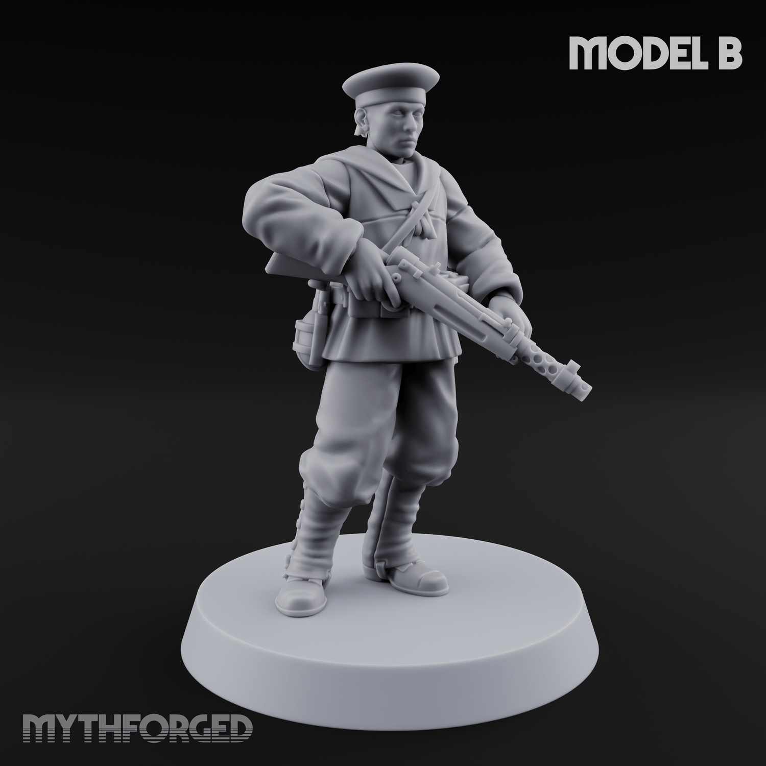 Weird War Japanese Scary SMG Gunners Miniature for Dungeons and Dragons, Pathfinder or other TTRPGs