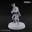 Weird War Japanese Scary SMG Gunners C Miniature for Dungeons and Dragons, Pathfinder or other TTRPGs