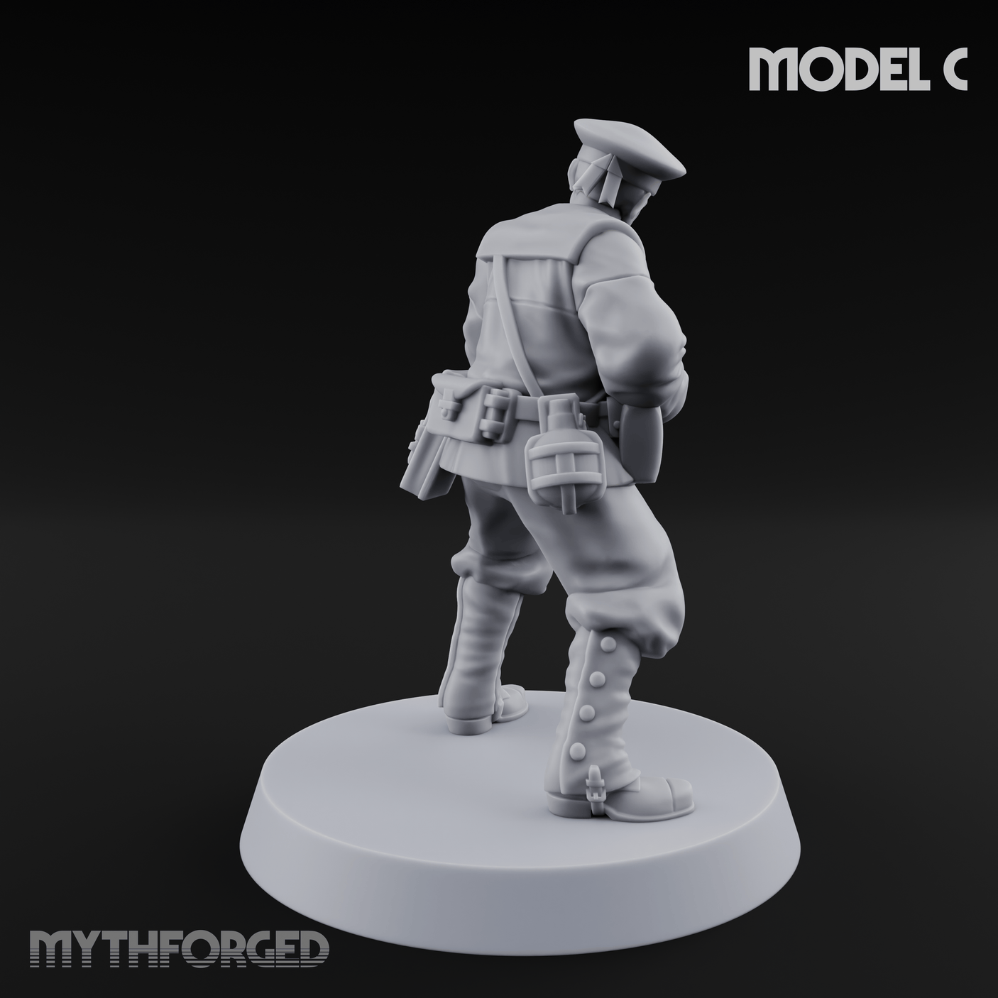Weird War Japanese Scary SMG Gunners C Miniature for Dungeons and Dragons, Pathfinder or other TTRPGs