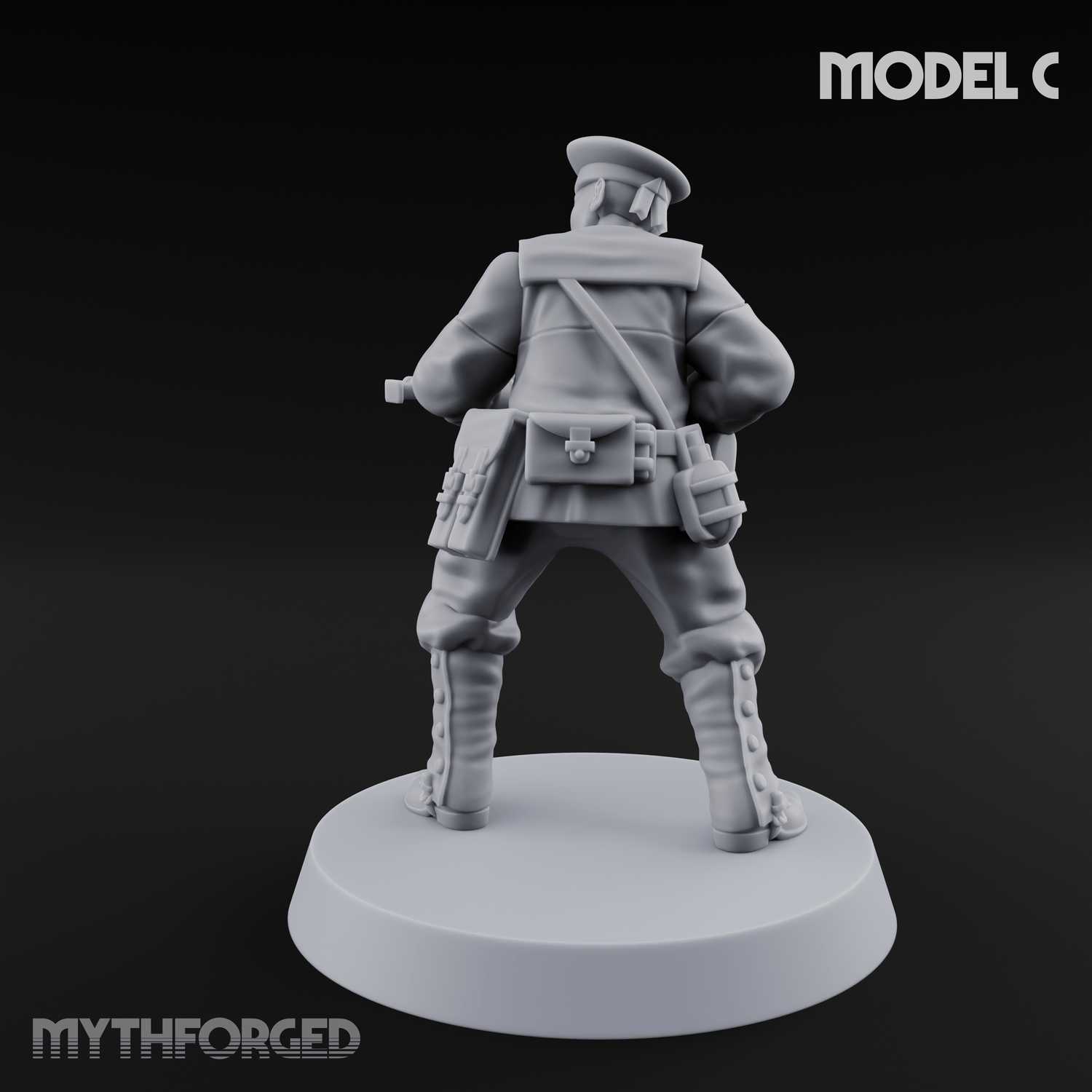 Weird War Japanese Scary SMG Gunners C Miniature for Dungeons and Dragons, Pathfinder or other TTRPGs