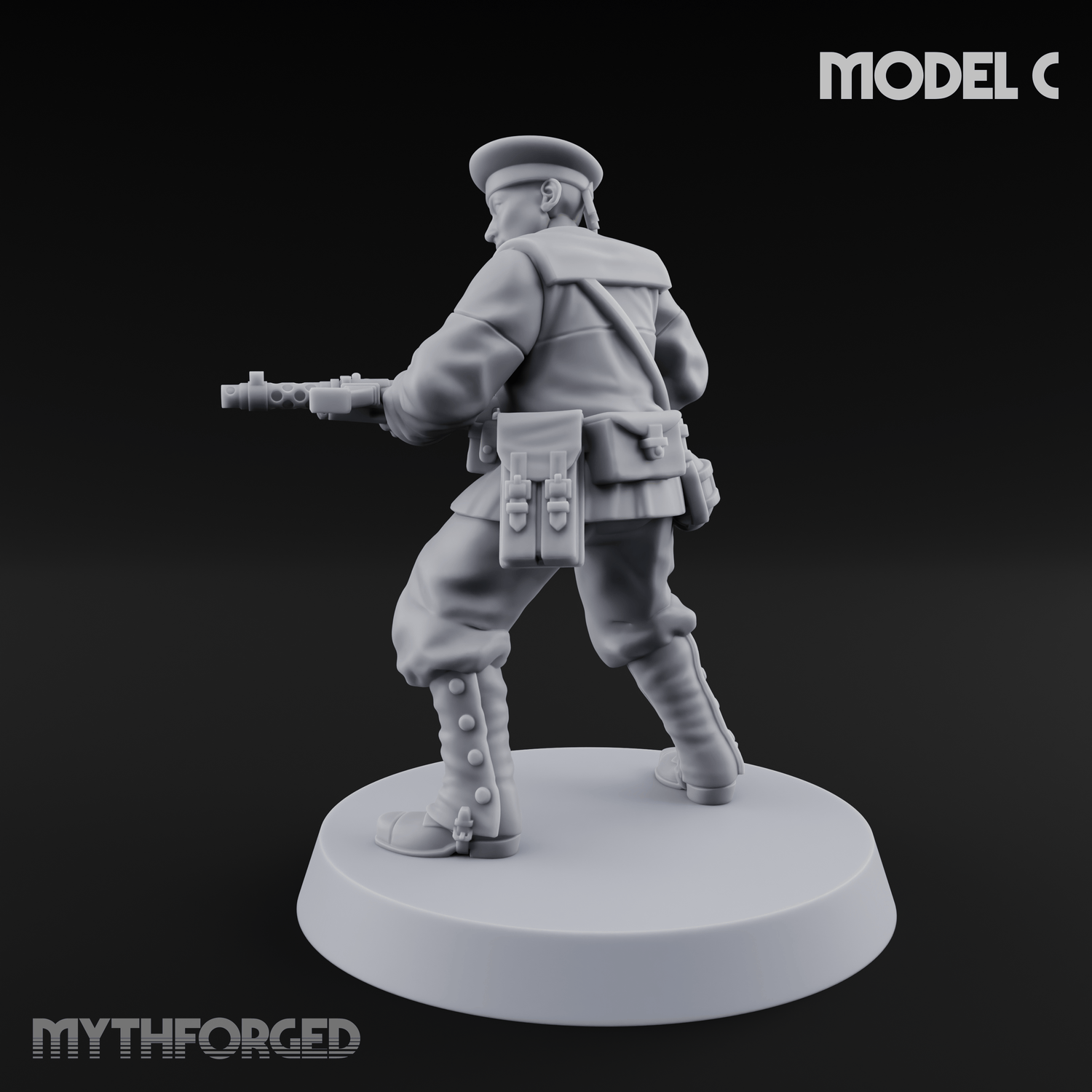 Weird War Japanese Scary SMG Gunners C Miniature for Dungeons and Dragons, Pathfinder or other TTRPGs
