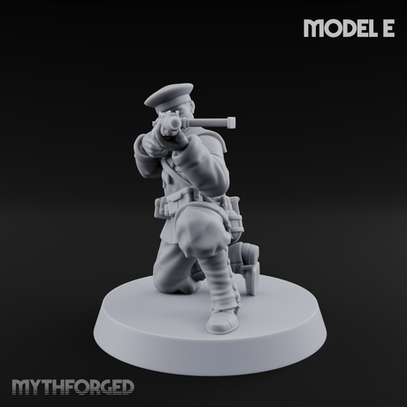 Weird War Japanese Scary SMG Gunners Miniature for Dungeons and Dragons, Pathfinder or other TTRPGs