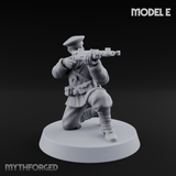 Weird War Japanese Scary SMG Gunners Miniature for Dungeons and Dragons, Pathfinder or other TTRPGs
