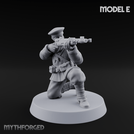 Weird War Japanese Scary SMG Gunners Miniature for Dungeons and Dragons, Pathfinder or other TTRPGs