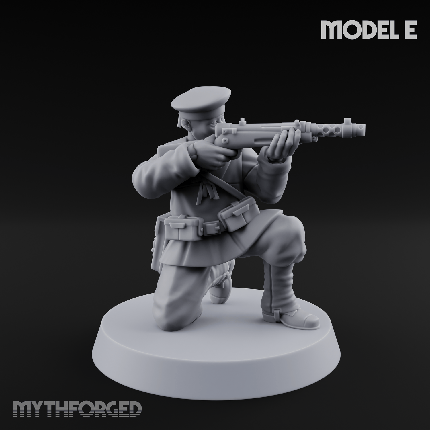 Weird War Japanese Scary SMG Gunners E Miniature for Dungeons and Dragons, Pathfinder or other TTRPGs