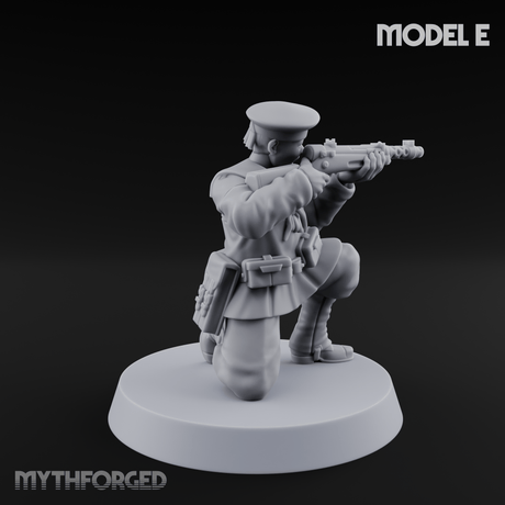 Weird War Japanese Scary SMG Gunners E Miniature for Dungeons and Dragons, Pathfinder or other TTRPGs
