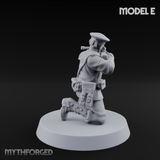 Weird War Japanese Scary SMG Gunners E Miniature for Dungeons and Dragons, Pathfinder or other TTRPGs