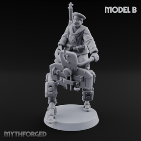 Weird War Japanese Walker Pilots B Miniature for Dungeons and Dragons, Pathfinder or other TTRPGs