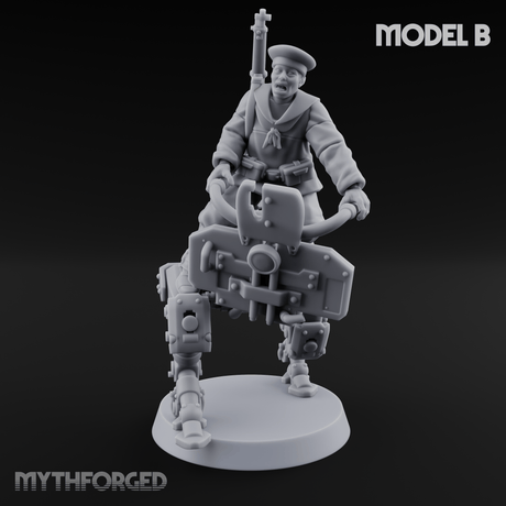 Weird War Japanese Walker Pilots Miniature for Dungeons and Dragons, Pathfinder or other TTRPGs