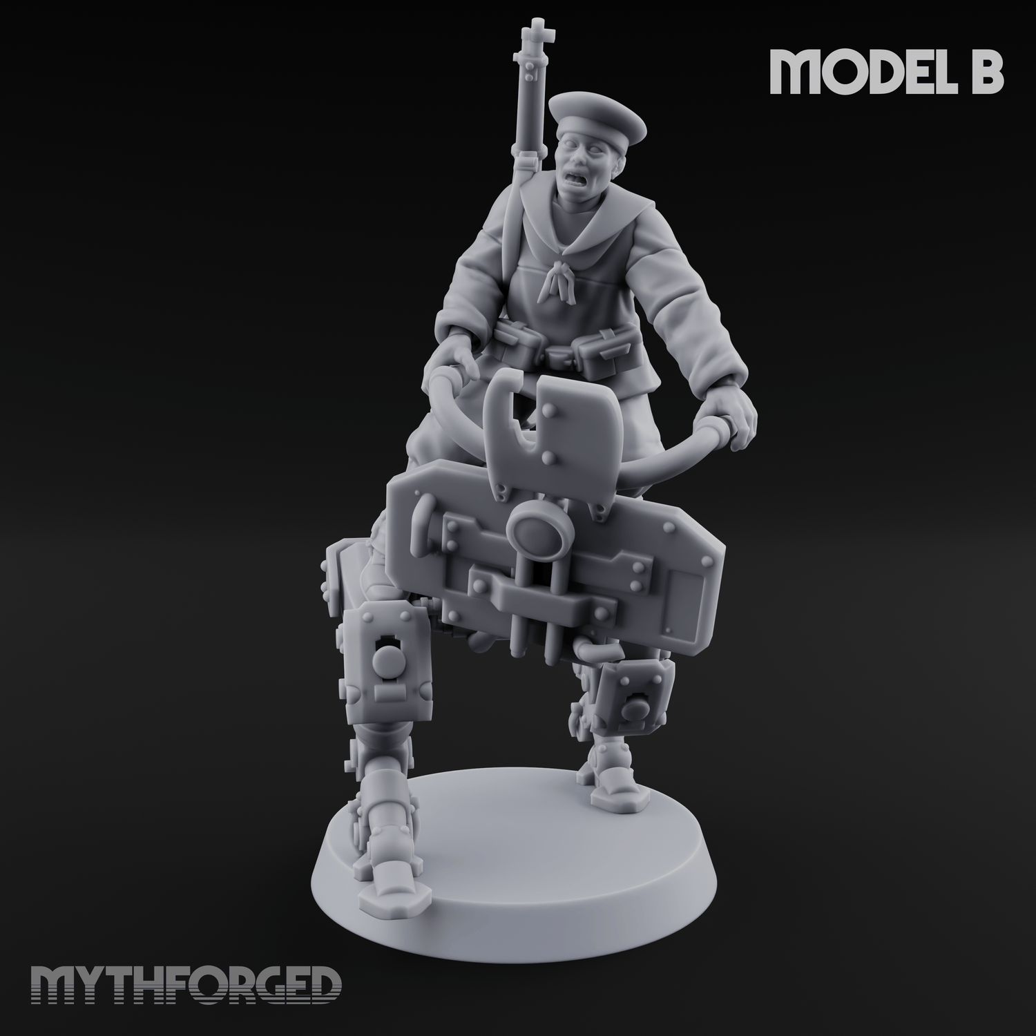 Weird War Japanese Walker Pilots B Miniature for Dungeons and Dragons, Pathfinder or other TTRPGs