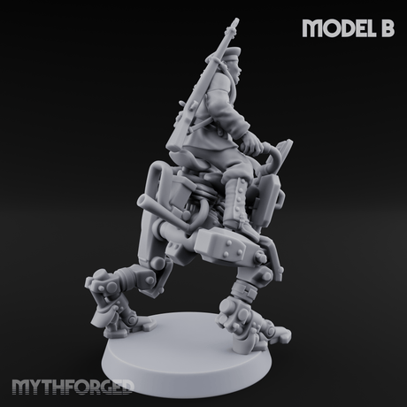Weird War Japanese Walker Pilots B Miniature for Dungeons and Dragons, Pathfinder or other TTRPGs