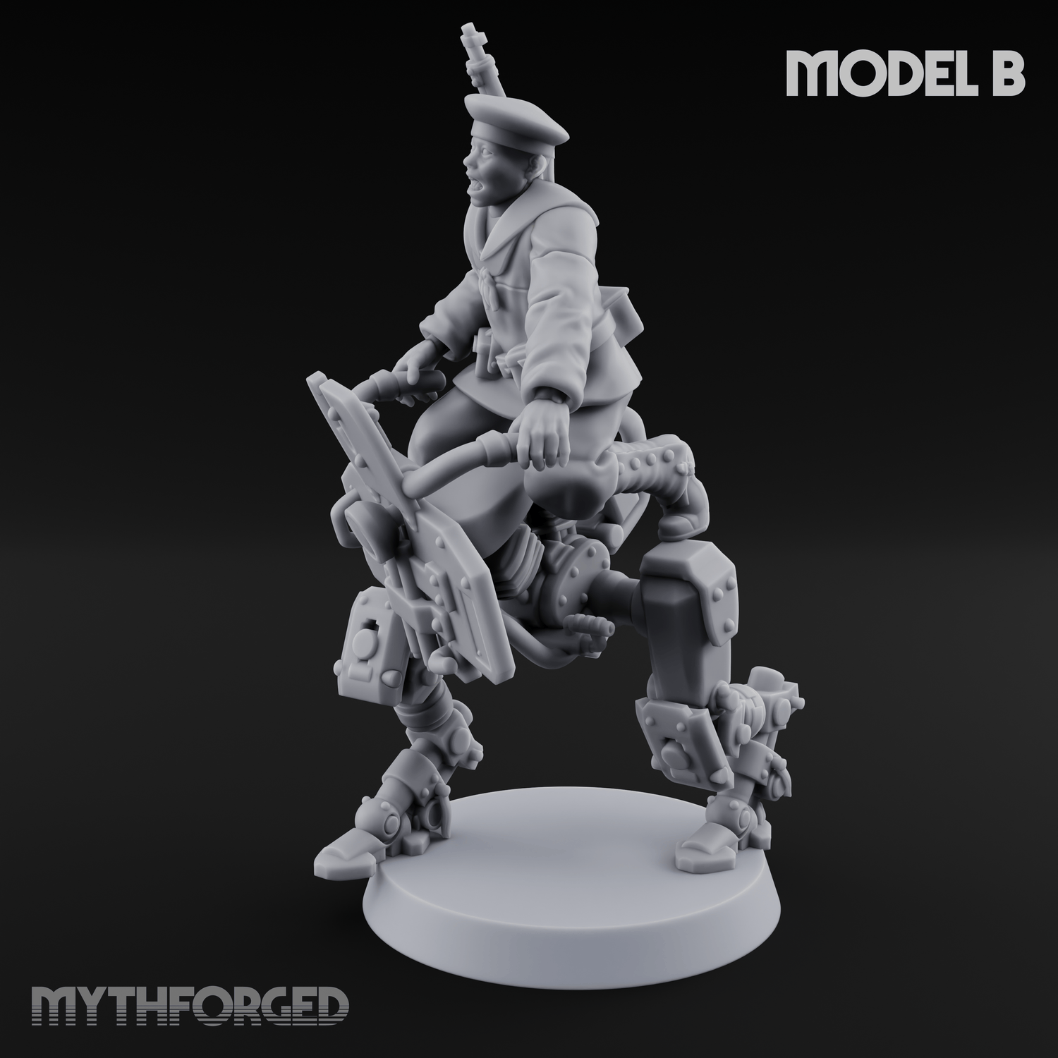 Weird War Japanese Walker Pilots B Miniature for Dungeons and Dragons, Pathfinder or other TTRPGs