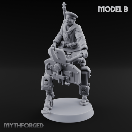 Weird War Japanese Walker Pilots B Miniature for Dungeons and Dragons, Pathfinder or other TTRPGs