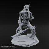 Jaw Gaping Blade Dragging Skeleton Warrior Miniature for Dungeons and Dragons, Pathfinder or other TTRPGs