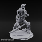 Jaw Gaping Blade Dragging Skeleton Warrior Miniature for Dungeons and Dragons, Pathfinder or other TTRPGs