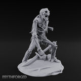 Jaw Gaping Blade Dragging Skeleton Warrior Miniature for Dungeons and Dragons, Pathfinder or other TTRPGs