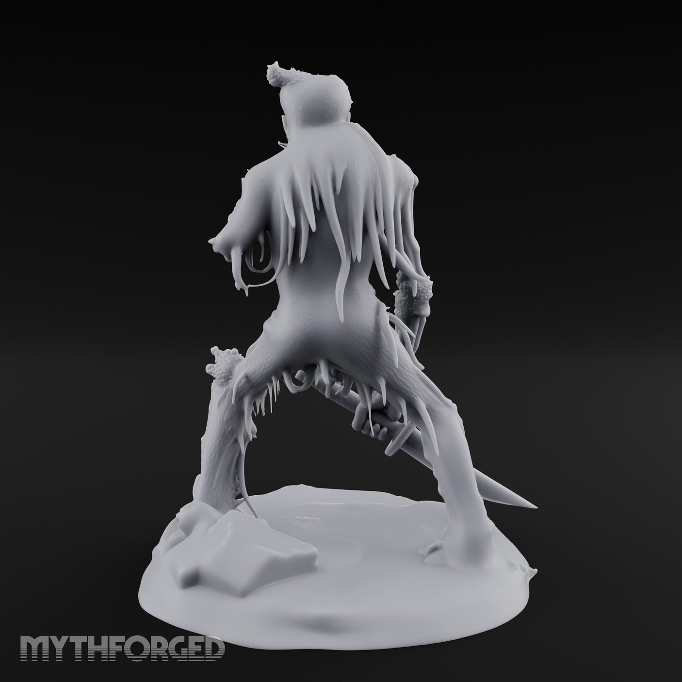 Jaw Gaping Blade Dragging Skeleton Warrior Miniature for Dungeons and Dragons, Pathfinder or other TTRPGs