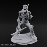 Jaw Gaping Blade Dragging Skeleton Warrior Miniature for Dungeons and Dragons, Pathfinder or other TTRPGs