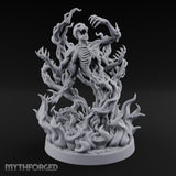 Jaw Screaming Flames Rising Corpse Flower Avatar Miniature for Dungeons and Dragons, Pathfinder or other TTRPGs