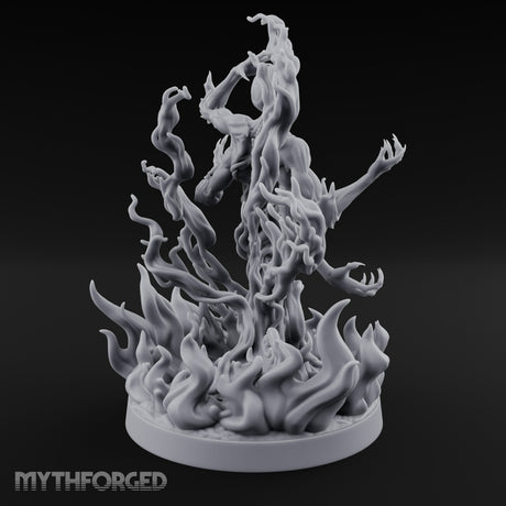Jaw Screaming Flames Rising Corpse Flower Avatar Miniature for Dungeons and Dragons, Pathfinder or other TTRPGs