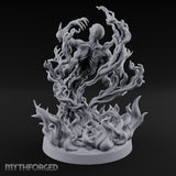 Jaw Screaming Flames Rising Corpse Flower Avatar Miniature for Dungeons and Dragons, Pathfinder or other TTRPGs