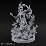 Jaw Screaming Flames Rising Corpse Flower Avatar Miniature for Dungeons and Dragons, Pathfinder or other TTRPGs