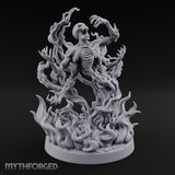 Jaw Screaming Flames Rising Corpse Flower Avatar Miniature for Dungeons and Dragons, Pathfinder or other TTRPGs