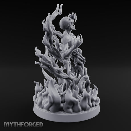 Jaw Screaming Flames Rising Corpse Flower Avatar Miniature for Dungeons and Dragons, Pathfinder or other TTRPGs